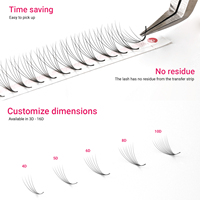 Extensiones de Pestañas de Mega Volumen de Alta Calidad 0.03, Abanicos Premontados Termoadhesivos de Fibra PBT Coreana CC/CD, Novedad en Oferta