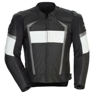 Blouson de course en cuir pour moto avec protection CE - Product Image 1