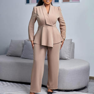 Trajes de Negocios Modernos y Elegantes para Mujer, Pantalones Ajustados de Cintura Alta, Conjunto de Blazer, Ropa de Oficina, Resistente al Viento, Transpirable, Talla Grande - Product Image 2