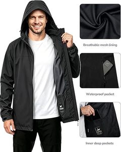 เสื้อแจ็คเก็ตสำหรับผู้ชายแบบสั่งทำพิเศษ (OEM) สำหรับกิจกรรมกลางแจ้ง กันน้ำ กันลม ระบายอากาศได้ดี ป้องกันพายุฝนและลมแรง เหมาะสำหรับการพายเรือใบ - Product Image 2
