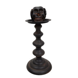 Bougeoir en aluminium en forme de tête de mort, dernière conception, couleur argent, pour la décoration de Festival et de mariage - Product Image 6