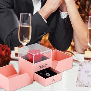 Caja de regalo <span class=keywords><strong>para</strong></span> <span class=keywords><strong>invitados</strong></span> de boda Caja de regalo de vacaciones de papel abierto de doble puerta <span class=keywords><strong>para</strong></span> el Día de San Valentín o boda al por mayor - Product Image 2