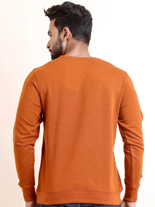 Sudadera de manga larga de punto de bucle estampado de alta calidad para hombres Ropa diaria duradera cómoda para el color óxido para todos para el invierno - Product Image 6