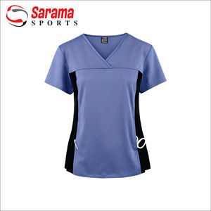 Blouses médicales en polyester et spandex pour femmes, soins de santé, extensibles dans 4 sens, anti-rides, uniformes - Product Image 5