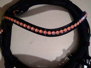 Grande qualité Premium cuir cheval bride confort doux rembourré cheval casque muserolle Bling cristal sourcil bande cheval produits - Product Image 2