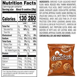 Grandma's <b>Mini</b> <b>Chocolate</b> Chip Cookies, 2 Ounce (Pack of 60) - Product Image 5