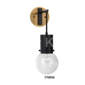 เชิงเทียนผนังแก้วโลหะสีดำสีเหลือง2ชิ้น - Product Image 3