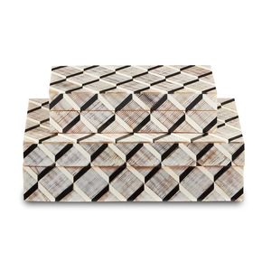 Hot Selling High Quality Resin <b>Wood</b> <b>Boxes</b> Bone Composed Design for Table Home Decor Including Bathroom Mats Pads Wholesale Price - Product Image 3