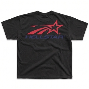 เสื้อยืดคอกลมแขนยาว/สั้น แบรนด์ STAR สำหรับผู้ชาย ทรงปกติ ผ้าคอตตอนเจอร์ซีย์ 100% พิมพ์ลายโลโก้ด้านหน้า ระบายอากาศได้ดี สไตล์วินเทจ - Product Image 4