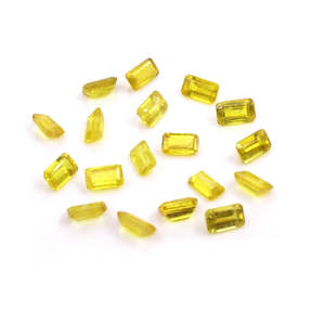 Piedra de Zafiro Amarillo Natural de Bangkok Grado AAA, Corte Esmeralda/Ovalado Calibrado de 3x5mm y 4x6mm, 8mm de Altura, Color Rojo - Product Image 4