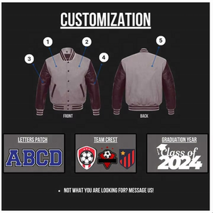 Women Letterman <b>Vintage</b> College Baseball <b>Jacket</b> For Men Varsity <b>Jacket</b> Chenille Embroidery Patch Leather <b>Jackets</b> for Winter - Product Image 5