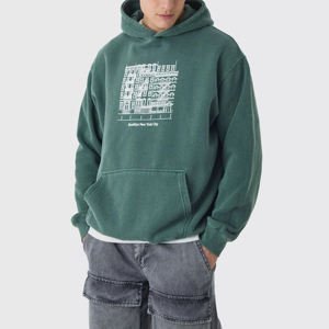 Sudadera con Capucha para Hombre, Diseño Personalizado con Logotipo ODM, Gruesa, Estampada, Mezcla de Poliéster/Algodón, Transpirable, Talla Grande - Product Image 1