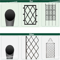 Support de jardin en fer pour plantes grimpantes avec design tressé, pour haies et fleurs - Rectangulaire moderne thermolaqué 160x85cm