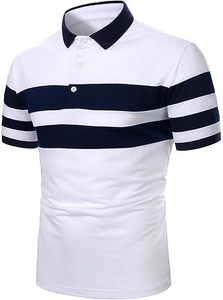Men Polo <b>T</b>-<b>shirt</b> Personalized Pattern Embroidery Logo Contrast Solid <b>Collar</b> Design Panel Short Sleeves Polo <b>Shirts</b> - Product Image 6