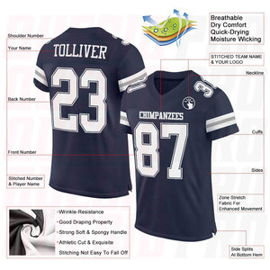 Maillot de football américain de haute qualité, vêtements de sport OEM, maillot de football en polyester, logo d'équipe, sublimation, uniforme de football américain - Product Image 6