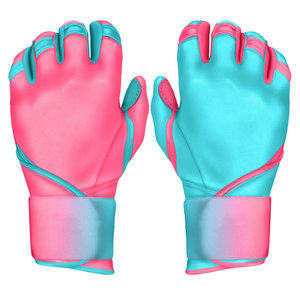 Guantes de béisbol de cuero Cabretta suave de ajuste personalizado de alta calidad, transpirables, cómodos en rosa, azul, guantes de bateo personalizables - Product Image 1