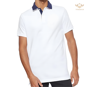 Polo à manches courtes de la meilleure qualité pour hommes, coupe ajustée, décontracté, été, mode OEM BD, vente en gros de couleurs contrastées avec motif uni - Product Image 3