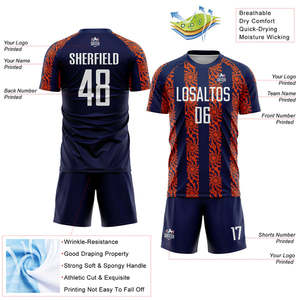 Vente en gros d'uniformes de football construits avec des panneaux athlétiques respirants motifs authentiques matériau durable et personnalisation complète - Product Image 2