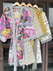 ชุดกิโมโนผ้าฝ้ายขนาดพลัสไซส์ชุดคลุมอาบน้ำพิมพ์ลายชุดคลุมอาบน้ำแบบลำลองสำหรับผู้หญิง - Product Image 2