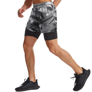 Maillot de bain de plage avec cordon de serrage imprimé Shorts athlétiques pour hommes Shorts de sport Shorts de gymnastique à séchage rapide - Product Image 3