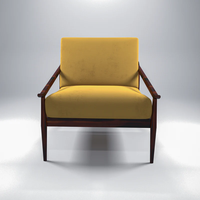 Fauteuil de loisirs moderne de luxe personnalisé en bois massif, cuir de haute qualité, pour chambre, maison, hôtel, villa, salon, décoration, banquet/bar