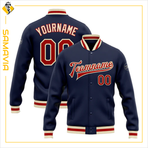 Veste universitaire personnalisée de l'industrie SAMAVIA | Blousons bombardiers en cuir de laine personnalisés pour femmes respirants - Product Image 1