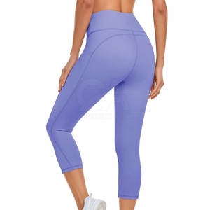 Mallas Capri sin costuras para entrenamiento de Yoga para mujer, mallas ligeras para mujer, mallas Capri de Spandex/nailon al mejor precio - Product Image 4