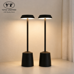 Modern Black Metal Led <b>Table</b> <b>Lamp</b> With Touch Control Stepless Dimming For Bedroom <b>Study</b> Living Room Office Pack Of 2 - Product Image 1