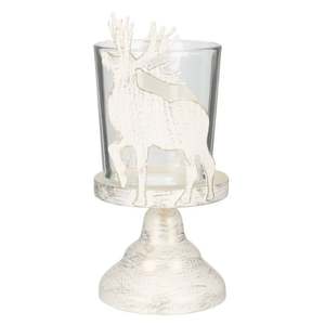 Portavelas de metal negro con diseño de reno navideño, decoración navideña para interiores y exteriores, fiestas, decoración de Año Nuevo, hecho en India. - Product Image 5