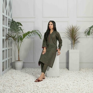 Khaddar Collection moderne décontracté 2 pièces coton Salwar Kameez pour les femmes belle élégant quotidien porte pour le Pakistan Inde - Product Image 3