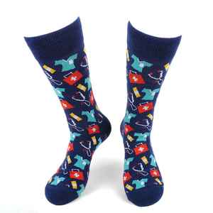 Custom Cotton Blend Sports Socks for Men's High Quality Snagging Resistant Breathable Eco-Friendly Low MOQ Standard Socks - Product Image 1