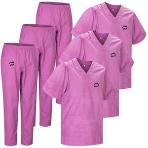 Uniforme de gommage médical en coton doux | Uniforme d'allaitement unisexe à col en V | Vêtements de santé OEM/ODM - Product Image 5
