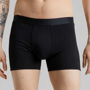 Calzoncillos bóxer urbanos cómodos para hombre, ropa interior duradera ligera transpirable suave de algodón elástico, perfecta para ropa activa e informal - Product Image 1