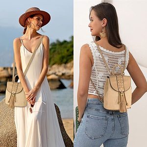 Sac fourre-tout en paille pour femmes grande capacité Shopping fourre-tout bohème sac à bandoulière voyage sac de plage avec doublure OEM - Product Image 6