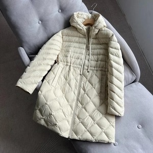 Chaqueta acolchada con capucha delgada informal para mujer, abrigo de pato blanco sólido, estilo bombardero, Parka ligera de talla grande, tela Reversible - Product Image 5