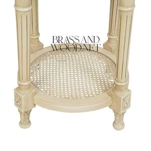 Mesa Auxiliar Redonda de Lujo con Tapa de Mármol Beige y Marco Calado Tallado a Mano en Oro Antiguo para Decoración Clásica de Esquinas - Product Image 4