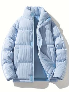 Chaqueta acolchada para hombre OEM más vendida, tela de cuero de venta directa de fábrica de alto fabricante con decoración de piel - Product Image 6