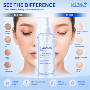 Huile nettoyante pour le visage, huile démaquillante, nettoyage en profondeur, tous types de peau, formule avancée pour une peau propre et d'apparence saine - Product Image 6