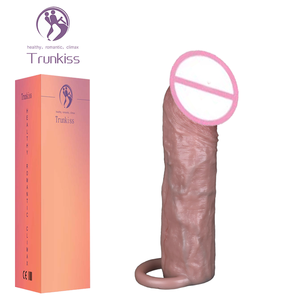 Neues tragbares hohles Dildo kondom <span class=keywords><strong>Sex</strong></span> produkt für Erwachsene Realistisches Penis modell <span class=keywords><strong>design</strong></span> mit Saugnapf basis Männliches tragbares Dildo kondom - Product Image 1