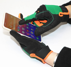 Gants mécaniques en cuir synthétique renforcé de meilleure performance Gants de sécurité rembourrés en EVA résistants aux coupures avec logo - Product Image 4