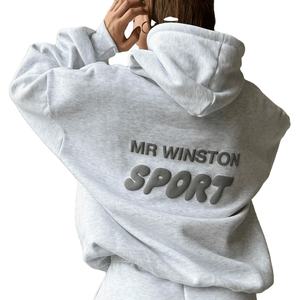 En gros 3D Mousse Recadrée 100% Coton Surdimensionné Polaire Éponge Qualité Poids Lourd Brut Hommes Écologique Personnalisé Bouffée Impression - Product Image 1