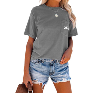 Camiseta de Mujer, Tejido Transpirable, Silueta Suave, Flujo Delicado, Sensación Ligera, Aireada, Equilibrio, Uso Diario Informal y Cómodo - Product Image 1
