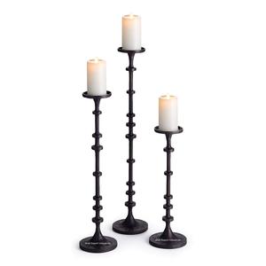 Latest Design Metal <b>Pillar</b> <b>Candle</b> <b>Holder</b> for Home & Christmas Tabletop Decorative <b>Black</b> Coated Tall <b>Candle</b> <b>Pillars</b> - Product Image 5
