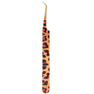 Pinces à épiler de précision en acier inoxydable de haute qualité pour femmes, pointe droite et incurvée, extensions de cils - Product Image 2