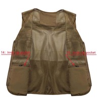 Respirant hommes été en plein air travail pêche voyage Cargo gilet veste multi-poches