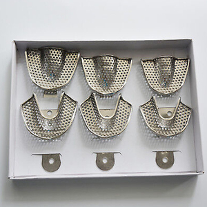 Plateaux d'empreintes dentaires Porte-dents supérieur et inférieur Seaux d'empreintes dentaires en acier inoxydable Plateau d'empreintes dentaires pour dentisterie - Product Image 6