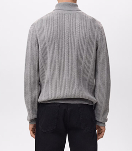 Suéter de Cachemira Tejido a Mano Unisex para Hombre y Mujer, Suéter de Cuello Alto Oversize - Product Image 2