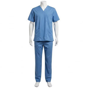 Uniformes Médicos Unisex para Hospital, Mezcla de Poliéster y Rayón, Transpirables y Duraderos, Ropa de Trabajo para Enfermería y Clínica - Product Image 1