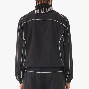 Veste de survêtement en nylon imperméable légère surdimensionnée pour homme avec logo personnalisé OEM - Product Image 4