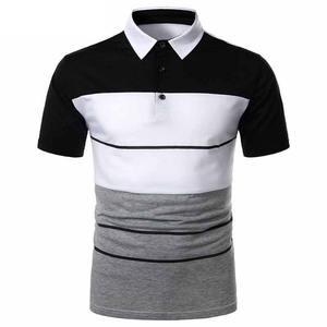 Vente en gros de polo pour hommes avec logo personnalisé en toile 100% coton respirante de grande taille à motif solide - Product Image 6
